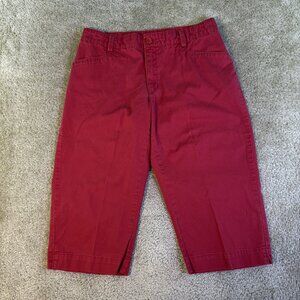 Lee Just Below The Waist Capri Womens size 10P Capris Red Pants Boho F323